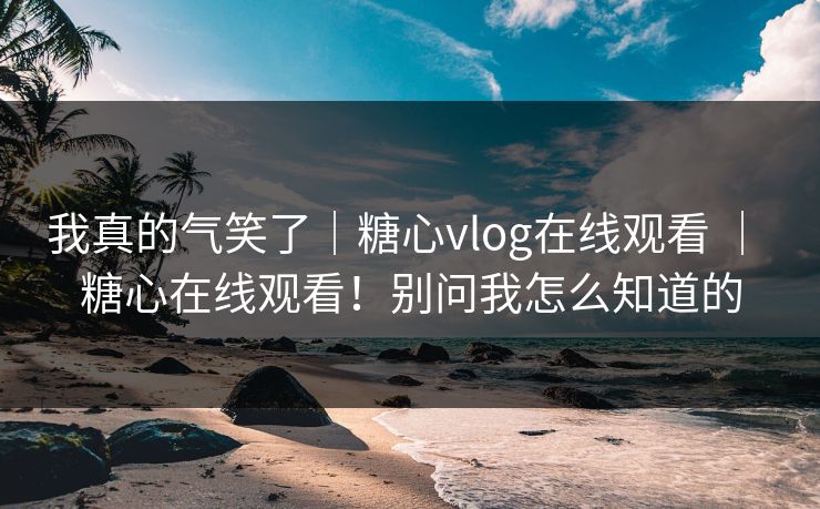 我真的气笑了｜糖心vlog在线观看 ｜ 糖心在线观看！别问我怎么知道的